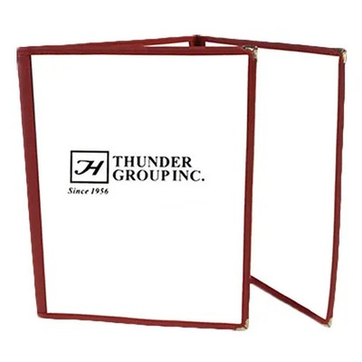 Thunder Group PLMENU-3MA 8-1/2'' x 11'' Maroon Triple Fold Laminate Menu Cover