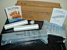 NEW PowerXL Duo Nutrisealer w/2 Rolls of Bags, Baggies & VTA No Cannisters