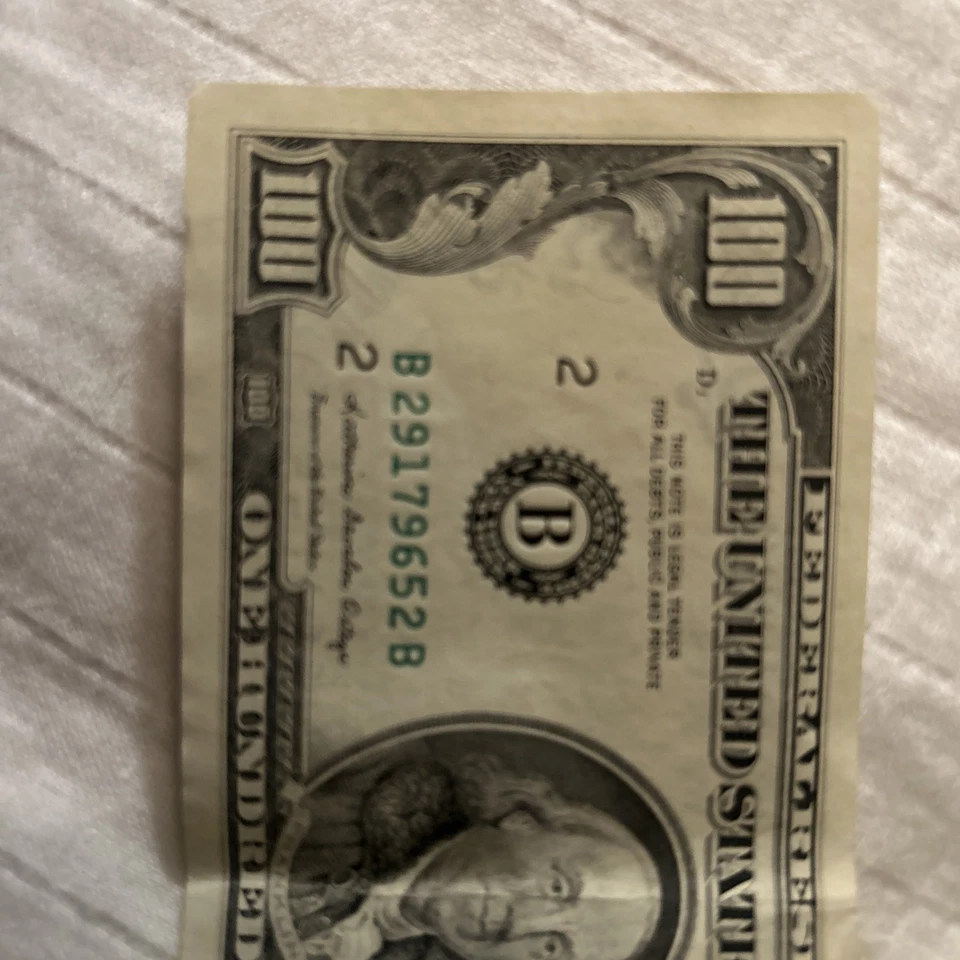 Series 1988 US One Hundred Dollar Bill $100 New York Very Low circulated - Image 3 of 4