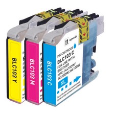 3PK Color Ink Compatible with Brother LC103XL MFC-J470DW MFC-J870DW MFC-J650DW