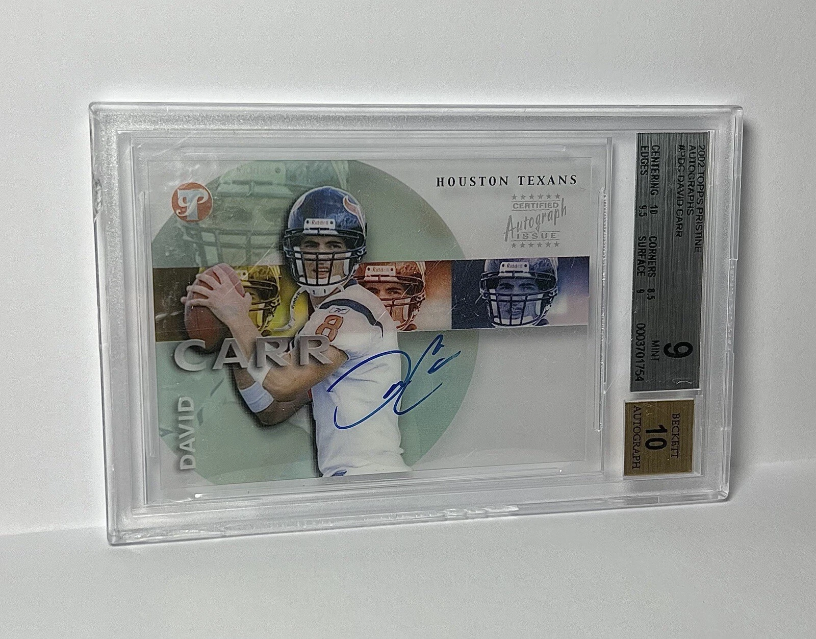 David Carr Topps Pristine Certified Autograph #PDC Certified Autograph