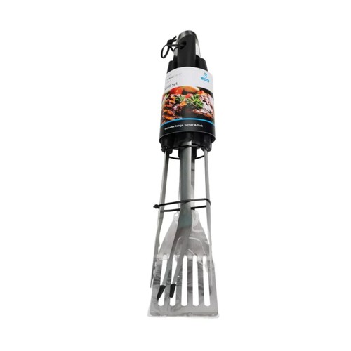 3 Piece Stainless Steel Barbecue Grill Tool Set - Picture 5 of 6
