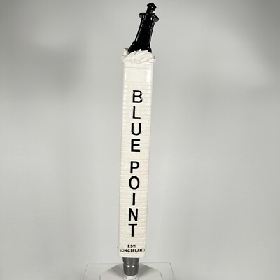 Blue Point Brewing Co Light House Beer Tap Handle 16'' white, black Patchogue, NY