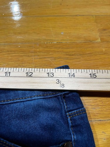 Vizio Jeans Damen 5 Straight Blau Mid Rise Distressed Stretch Denim Y2K Freizeit - Bild 5 von 8