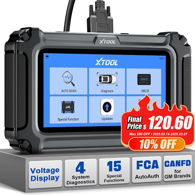 2025 XTOOL D5S OBD2 Scanner Engine ABS SRS Transmission Car Diagnostic Tool FCA