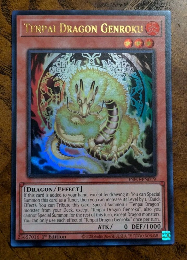 Tenpai Dragon Genroku INFO-EN019 Ultra Rare 1st Edition Near Mint Yu-Gi-Oh!