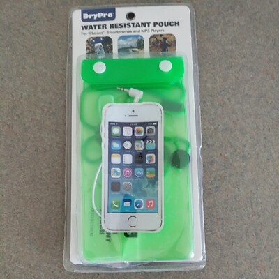 Dry Pro Water-Resistant Green Pouch Case for iPhones Smartphones Waterproof  New