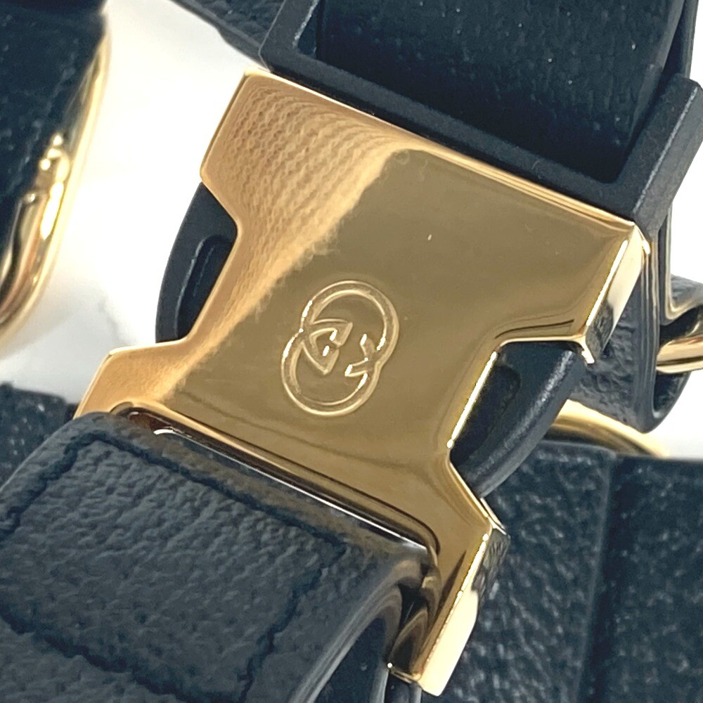 未使用 グッチ GUCCI 695253 ペットハーネス L レザー GUCCI 695253 GG Small Pet Harness Dog goods Leather Black