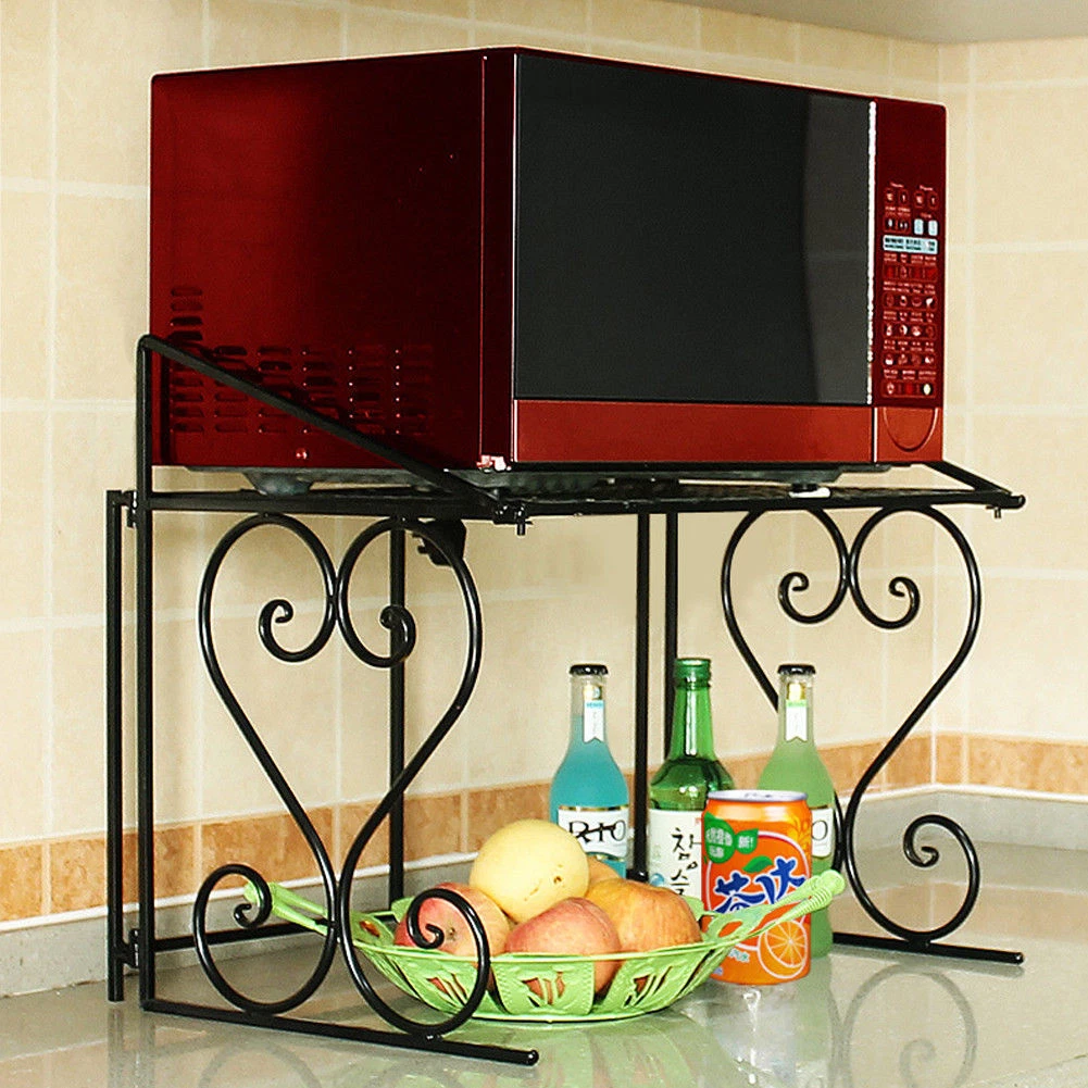Metal Shelf Microwave Oven Rack Kitchen Organizer Counter Cabinet Storage Sturdy
Opens in a new wind