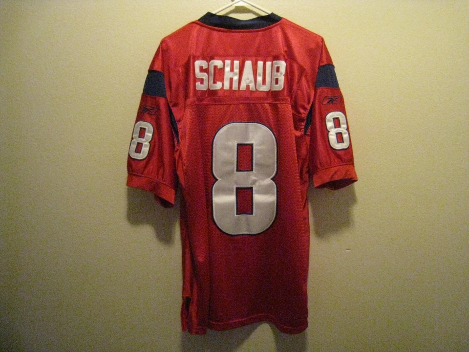 Camiseta deportiva roja cosida Reebok Houston Texans #8 MATT SCHAUB (adulto 50) Foto 4 de 4