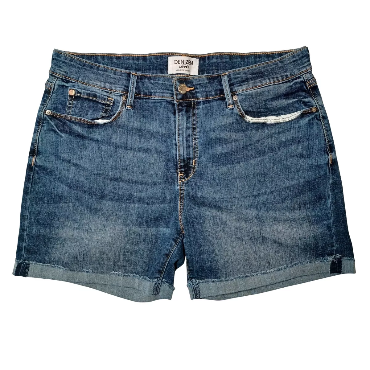 Levi's mid sales rise denim shorts