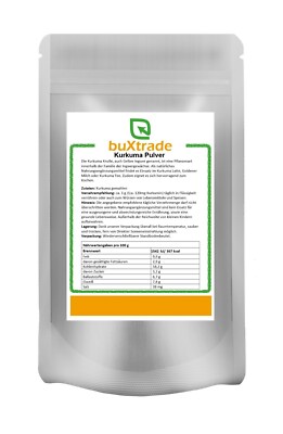 BIO Kurkuma Pulver | Curcuma | Knolle | Goldene Milch | Superfood | Ver. Mengen