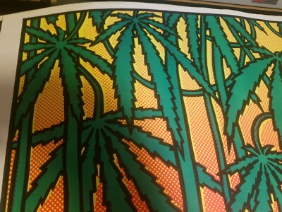 VALLEY OF THE JOLLY GREEN GIANTS VINTAGE 1972 BLACKLIGHT HEADSHOP