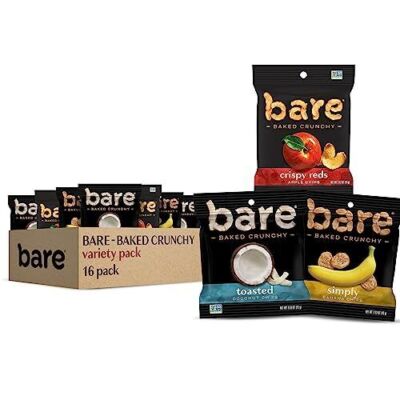 Bare Baked Crunchy Fruit Snack Pack, Gluten Free, Apples, Bananas, and Coconut 