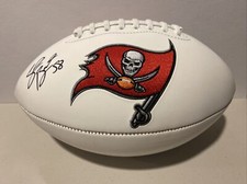 Shaquil Barrett Signed Buccaneers Logo Football JSA