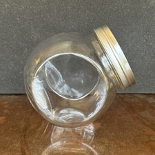 JAR MEDIUM 4" HERB-SPICE-STASH-CRAFT CLEAR GLASS JAR - SCREW OFF ALUMINUM LID