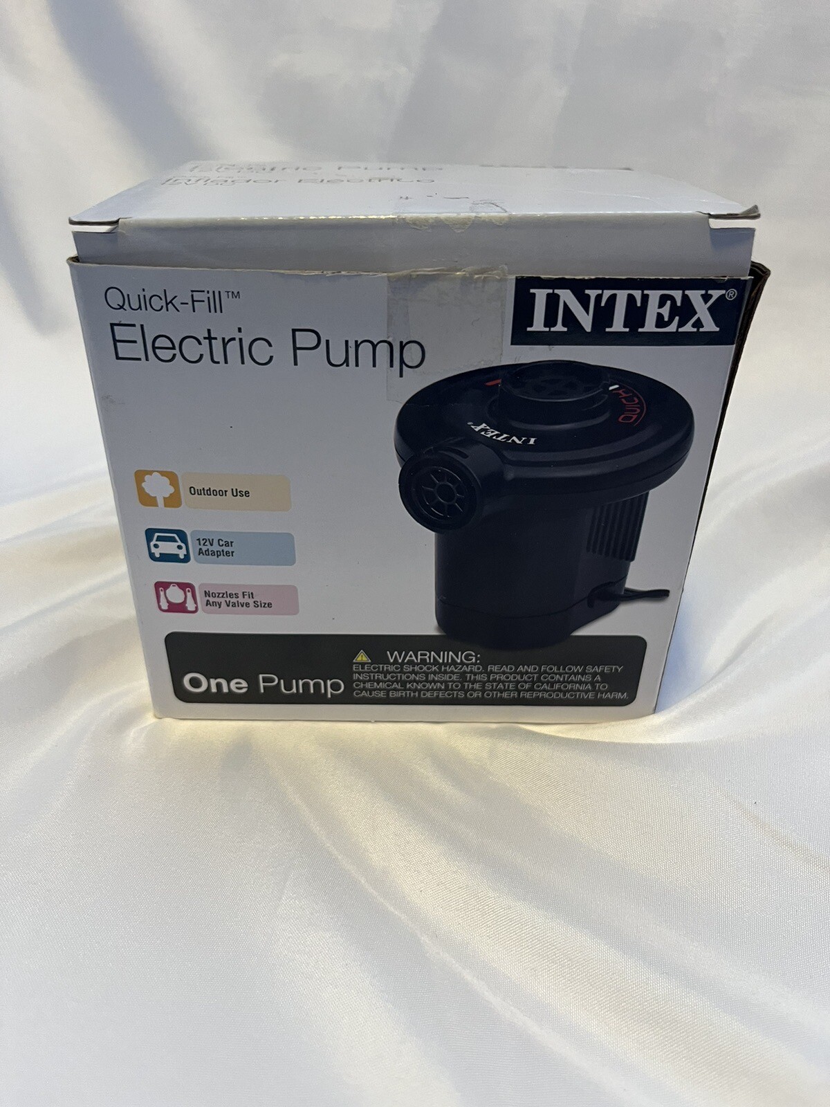 Intex Quick Fill Electric Pump 12V DC Inflate Deflate Efficient Air