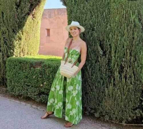 Abito verde shop zara