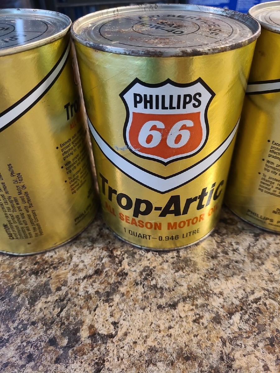 Vintage Phillips 66 TROP ARTIC All Season Motor Oil Can 1