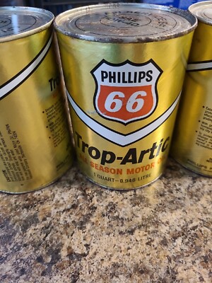 1970’s Phillips 66 フィリップ66 ビンテージ ガス オイル缶 Vintage Phillips 66 Sixty-six 1 Quart Can Motor Oil