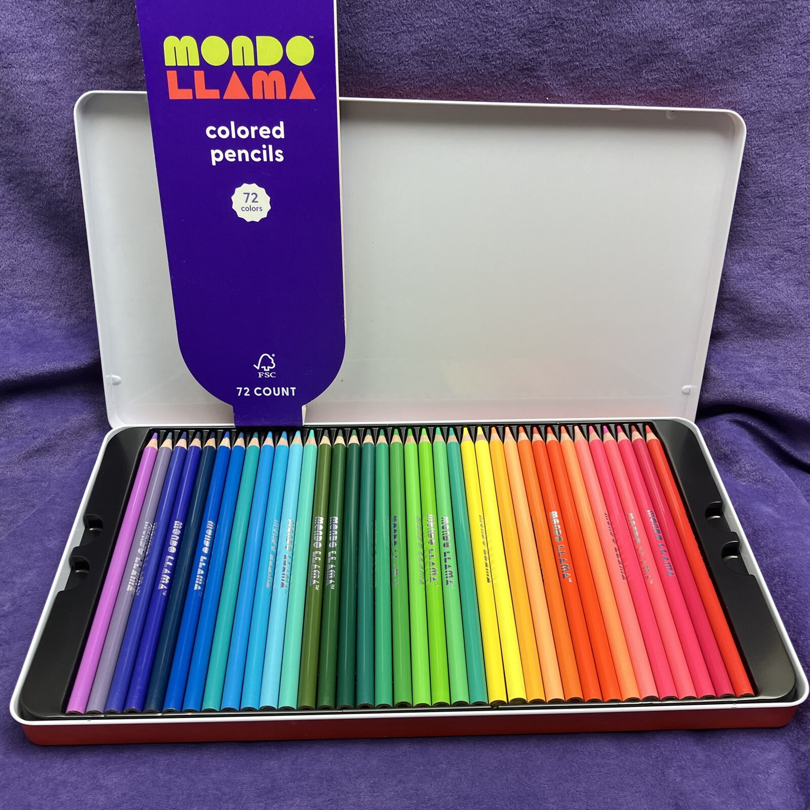 Mondo Llama Colored Pencils Set w/ Organizing Case 72 Colors eBay