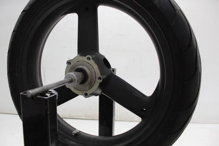 02-06 TRIUMPH SPEED FOUR FRONT WHEEL RIM W TIRE (STRAIGHT) - Image 3 of 4