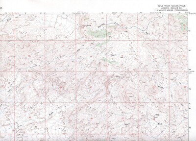 Tule Wash Quadrangle Arizona 1967 USGS Topo Map 7.5 Minute Topographic