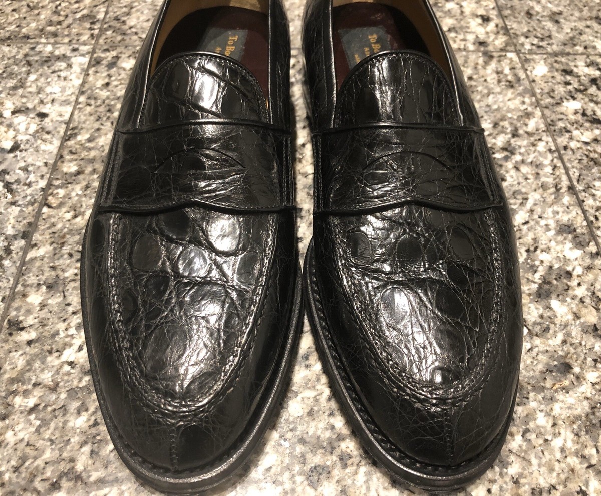 To Boot New York Adam Derrick Black Crocodile Men display picture 3