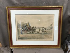 William Shayer Horse and Carriage Print Engraved by Harris & Fainy Framed Print