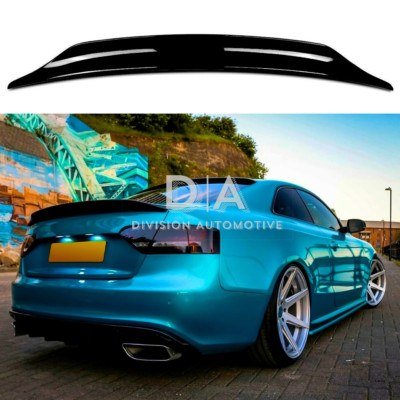 FÜR AUDI RS5 LOOK A5 S5 RS5 B8 8T COUPE 2-TÜRER GLANZ SCHWARZ KOFFERRAUMSPOILER 07-2013