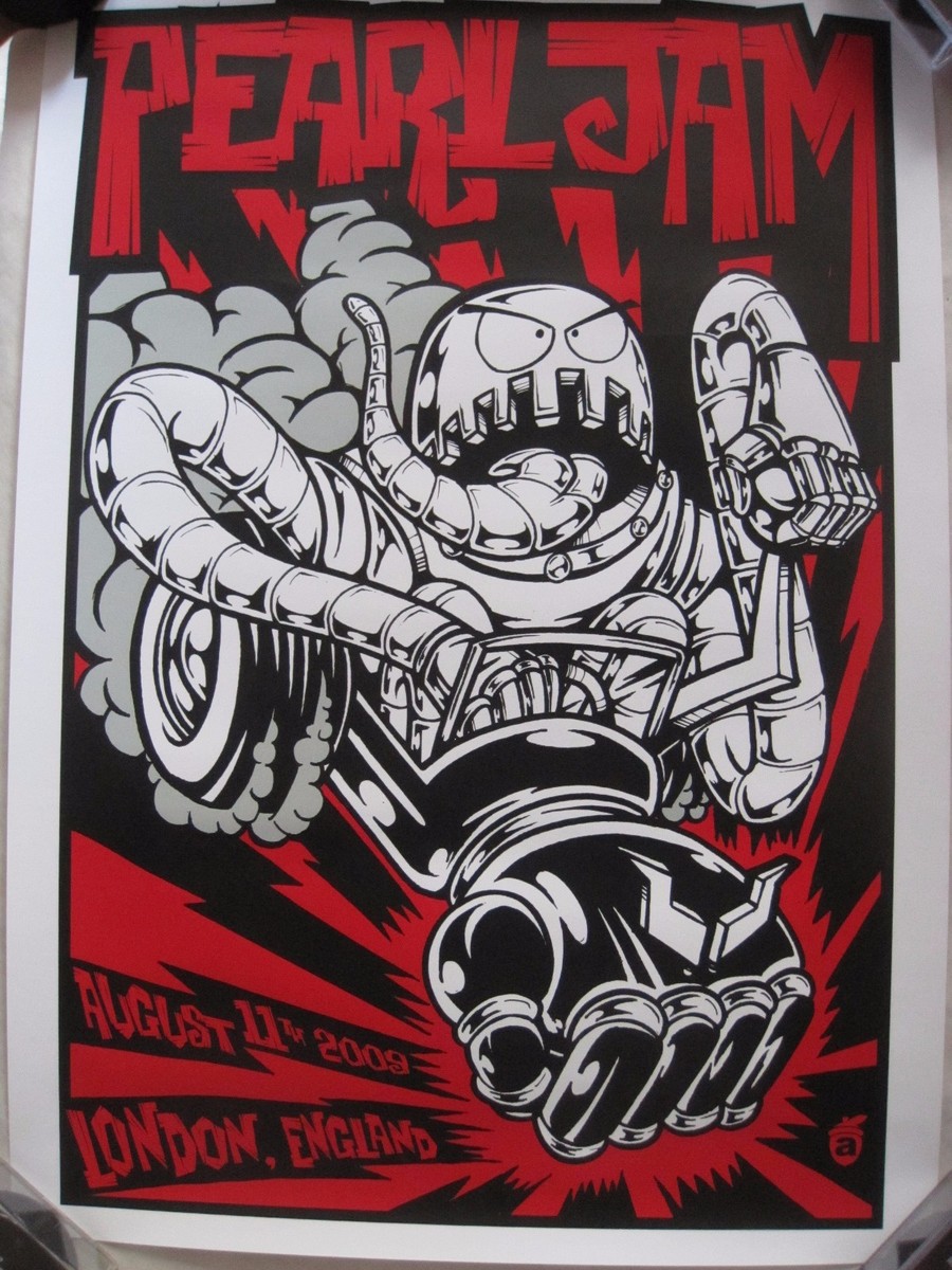 PEARL JAM POSTER LONDON ENGLAND 2009 ACORN EDDIE VEDDER UK | eBay