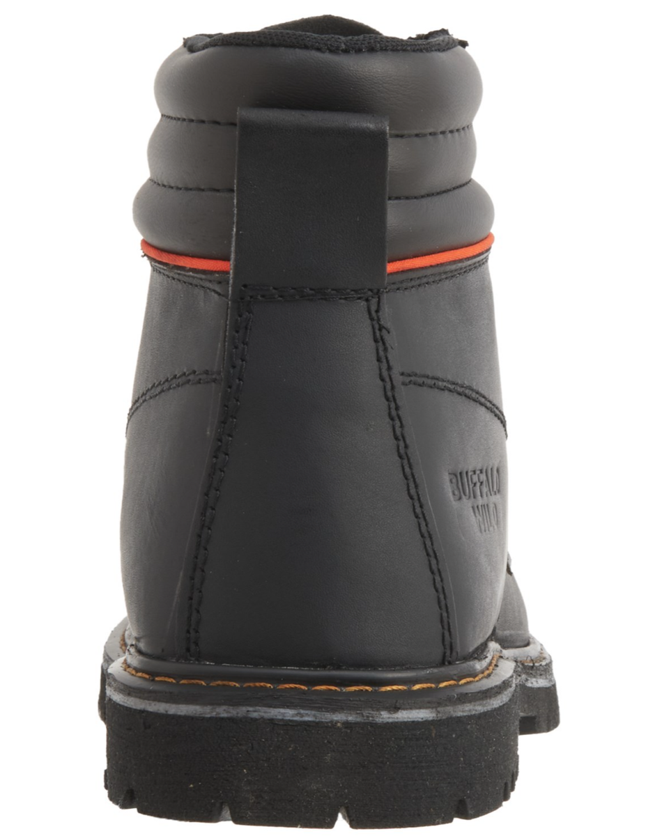 NEW WATERPROOF WORK BOOTS BLACK LEATHER STEEL TOE WORK BOOTS  display picture 1
