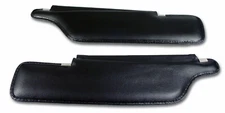 1967 Corvette Sunvisor Convertible Black Vinyl Pair, Made in America NEW