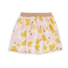 Kate Spade NWT 12 Yrs Girls Chiffon Skirt Floral White Pink Yellow Full Metallic