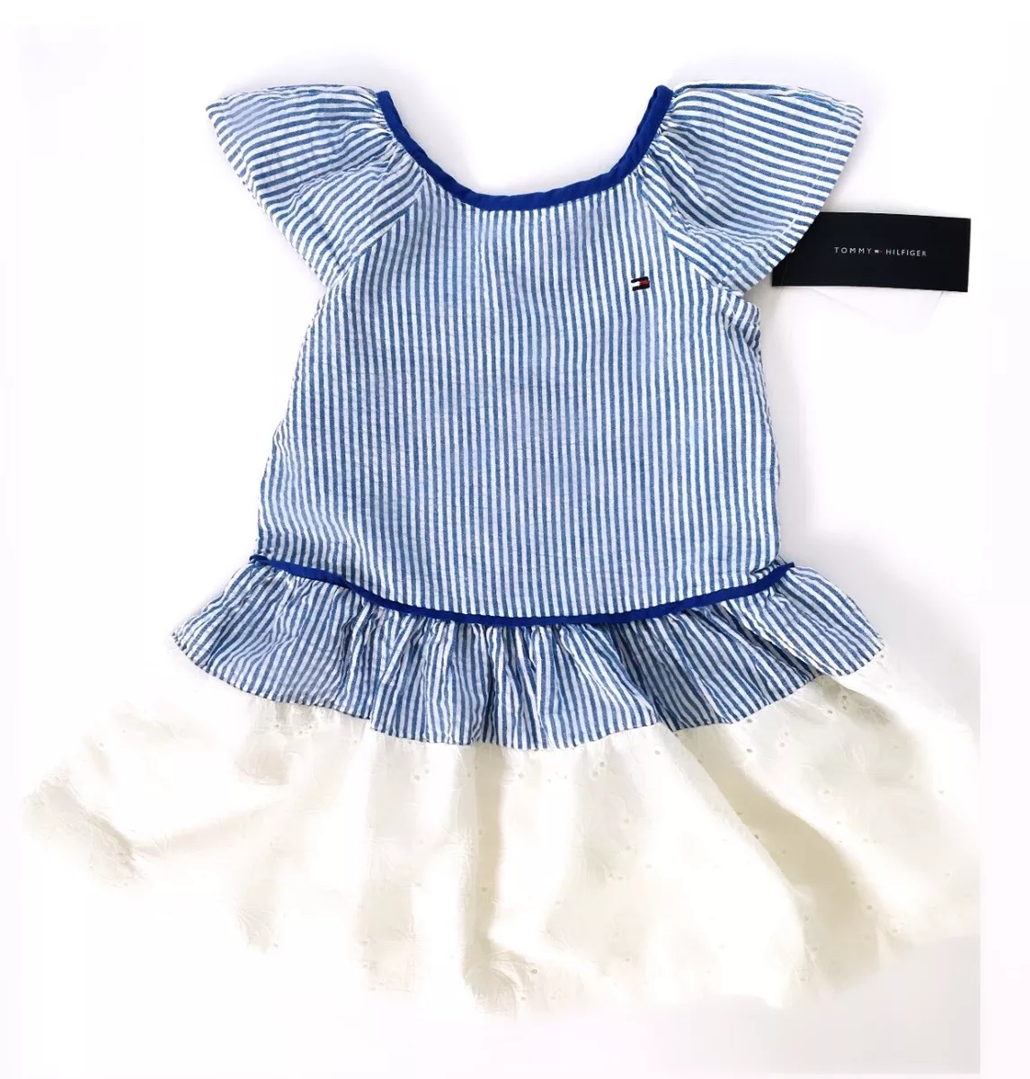 Tommy hilfiger blue and white clearance dress