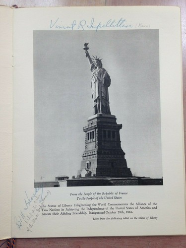 1951 MENU -Dinner Given By the City of NEW YORK in Honour of VINCENT AURIOL - Picture 3 of 10