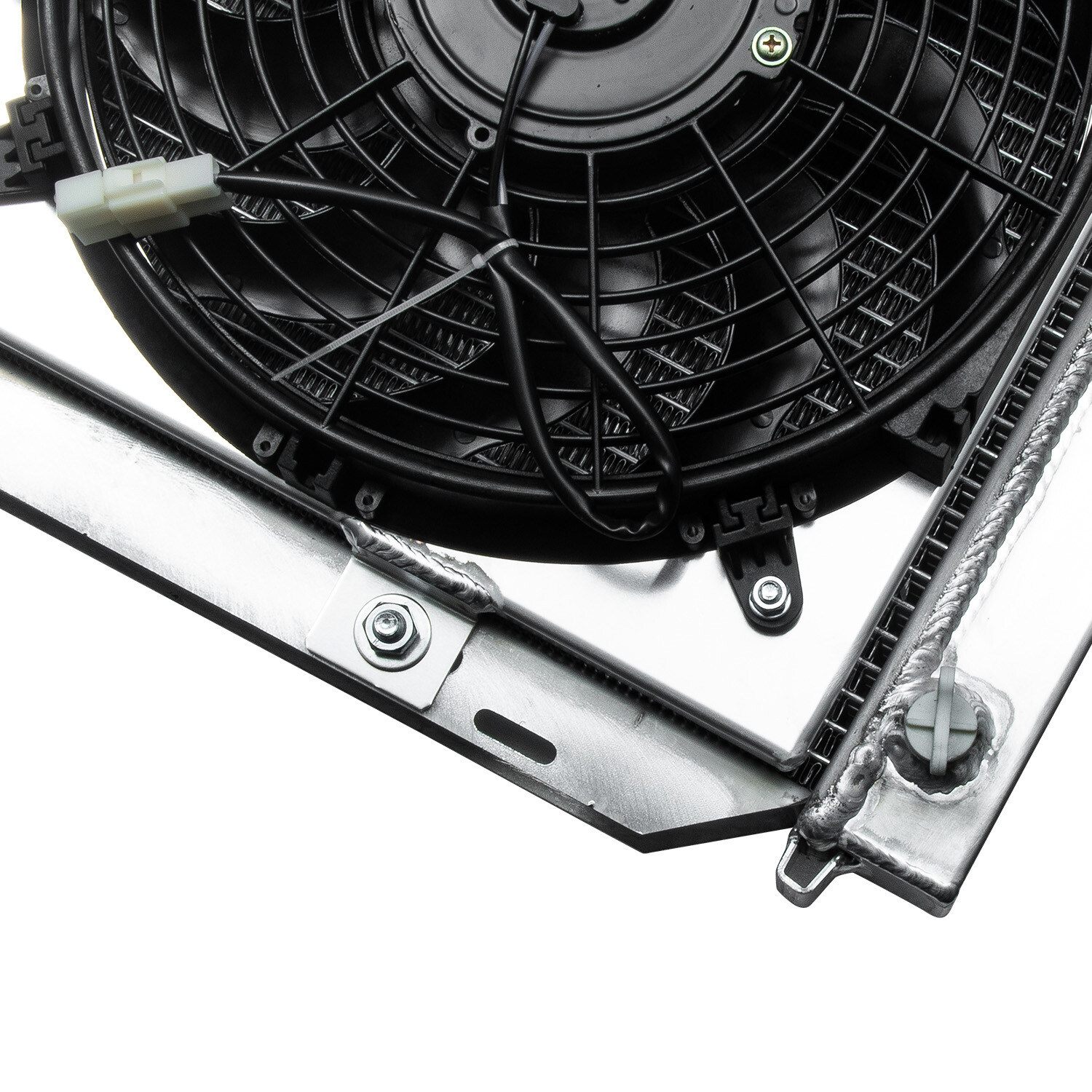 Aluminum 4 Rows Radiator Shroud Fan Fit 79-93 Ford Mustang Mercury Cougar XR7 MT thumbnail 8