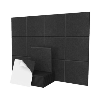 #ad #ad 18 Pack Acoustic Panels Self Adhesive Sound absorbing Wall Panels 12quot;X12quot;X 0.4quot; $33.75