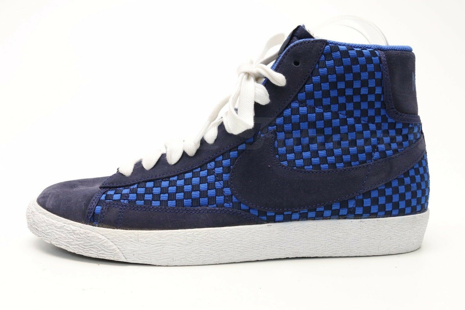 blue suede nike high tops