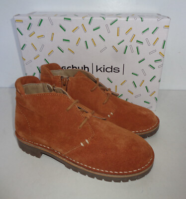 Schuh Boys Suede Junior Tan Kids Casual Boots Shoes RRP £42 New