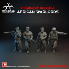 Turnbase Miniatures Ultra Modern African Warlords Zona Alfa Spectre 20mm 28mm 3D