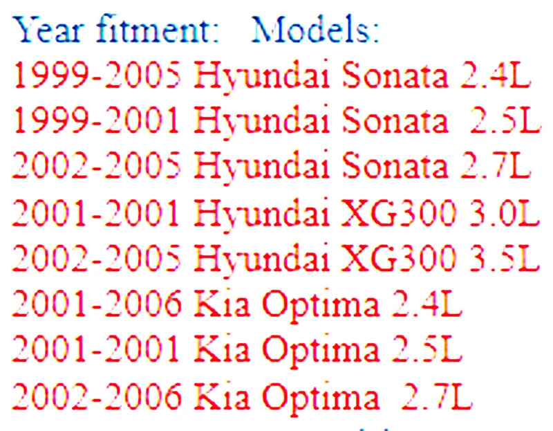 CF2010910 前发动机冷却风扇适用于 1999 - 05 现代索纳塔 2001 - 05 起亚 Optima — 第 3/4 张图片