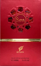 AFNAN RARE PASSION EAU DE PARFUM SPRAY FOR WOMEN 3.4 Oz / 100 ml BRAND NEW ITEM!