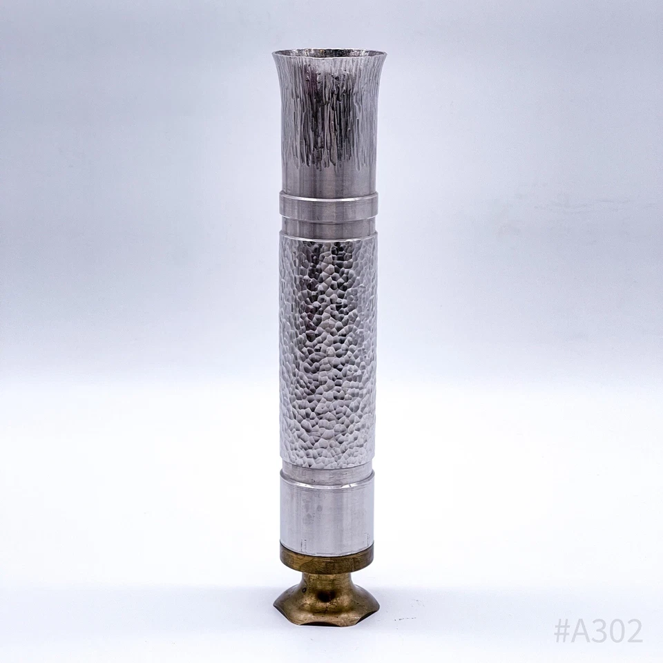 Vintage 70er Jahre Design Vase Hammerschlag Handarbeit | 5x28cm - Bild 3 von 4