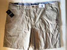 Chaps Flat Front Shorts Men New Tags Waist 42 Khaki Inseam 9 inches