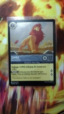 Disney Lorcana 1st Chapter SIMBA Rare Cold Foil Holo #189/204 Hard to Find Rare