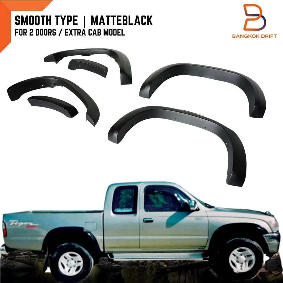 ARCO GUARDABARROS NEGRO MATE PARA CAMIONETA TOYOTA HILUX DE 2 PUERTAS 97-05 LN165 LN175 Foto 2 de 4