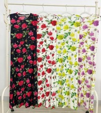 Womens Casual Slim Fit Pleated Dress Fashion Sleeveless Printed Dress 90-160lbs
