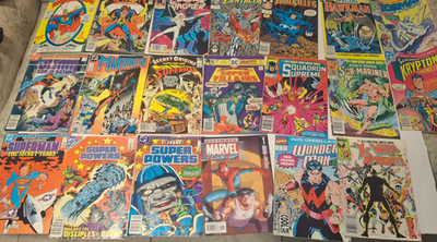 #ad #ad 62 COMICS ALL #1 ISSUES 23 MARVEL amp; 28 DC amp; MORE VALUED OVER $100 MOSTLY 80#x27;S $80.00