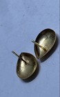 14K Yellow Gold Teardrop Dome Stud Earrings Minimalist 1/2" 1.0g — photo 5